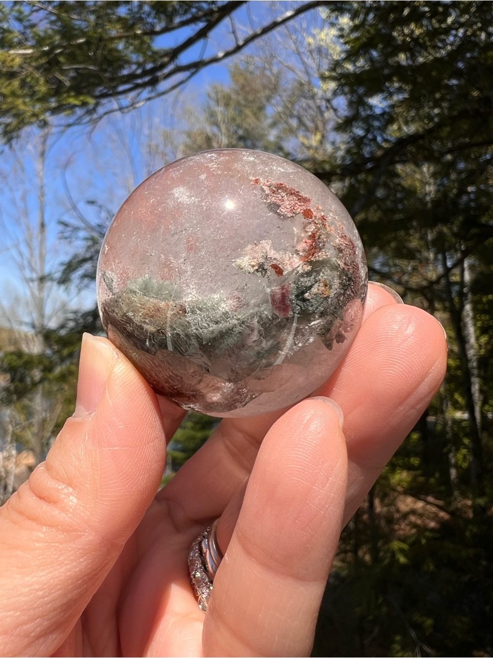 Garden (19) quartz sphere | crystal
